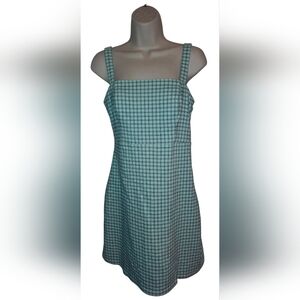 Hollister Blue and White Checkered Mini Dress